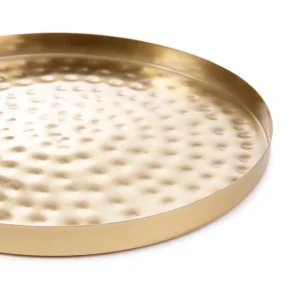 Taca Dekoracyjna Dritto Mlotkowana Zlota 23X23X1,5