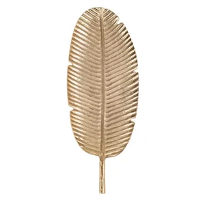 Taca Dekoracyjna Girona Lisc Bananowca Zlota 50X20 Cm