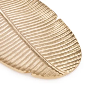 Taca Dekoracyjna Girona Lisc Bananowca Zlota 50X20 Cm