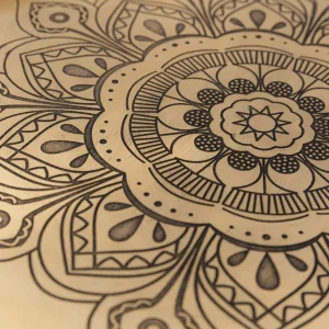 Taca Dekoracyjna Hamsa Ze Zdobieniem Zlota 31X31X3