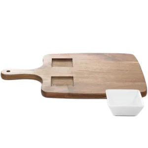 Taca Mooka Z Dwoma Miseczkami 38.5X26 Cm