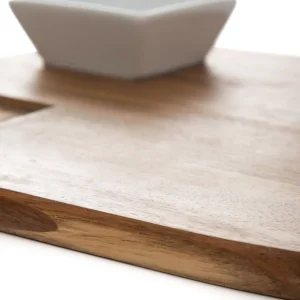 Taca Mooka Z Dwoma Miseczkami 38.5X26 Cm