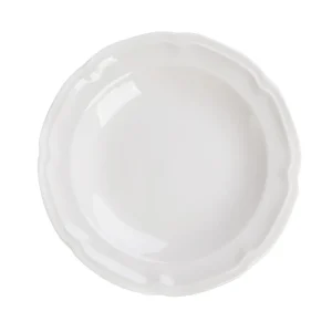 Talerz Jasmine Gleboki Bialy 22 Cm