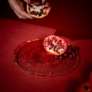 Talerz Lisala Transparentny Ze Zlota Obwodka 21 Cm