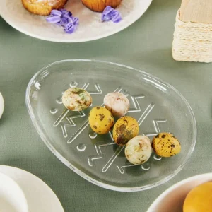 Talerz Tigre Szklany Jajko 15X20 Cm