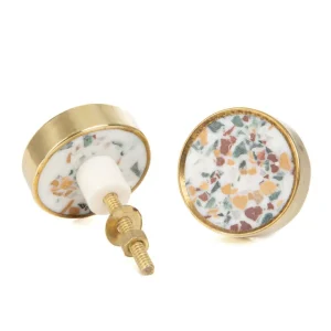 Uchwyty Do Mebli Guna Metalowe Z Marmurem 4X4Cm