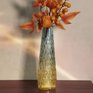 Wazon Archie Szklany Ombre Granatowo-Zolty 6,5X22 Cm