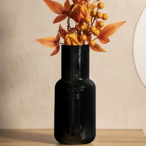 Wazon Belly Szklany Czarny 9X21 Cm