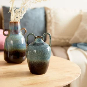 Wazon Lave Ceramiczny Z Uszami Granatowy 12X12X20 Cm