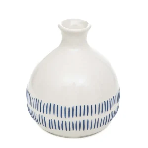 Wazon Serena Ceramiczny Z Niebieskimi Kreseczkami 13X13X15 Cm