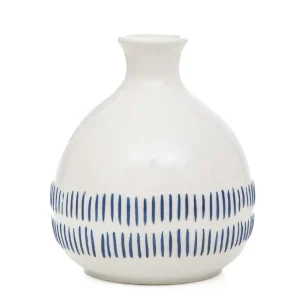 Wazon Serena Ceramiczny Z Niebieskimi Kreseczkami 13X13X15 Cm