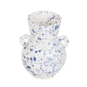 Wazon Serena Z Uszami W Niebieskie Plamki 15,5X14X20 Cm