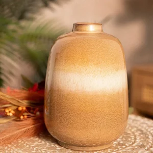 Wazon Soleto Ceramiczny Bezowy 15,5X22,4 Cm