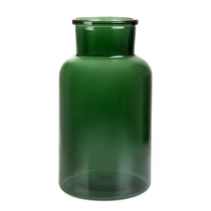 Wazon Tenno Szklany Zielony 14,5X14,5X25,5 Cm