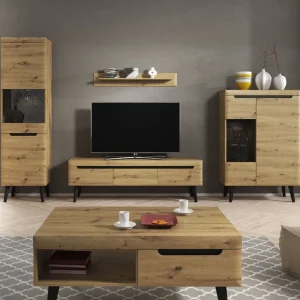 Witryna Nordi! Dab Artisan 90X134X40 Cm