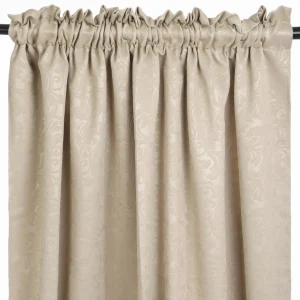 Zaslona Elisi Z Wytlaczanym Wzorem Bezowa 140X250 Cm