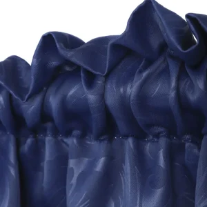 Zaslona Elisi Z Wytlaczanym Wzorem Granatowa 140X250 Cm