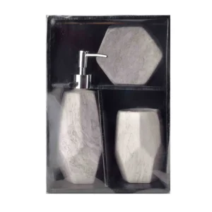 Zestaw Akcesoriow Lazienkowych Odette Natural 3 El.