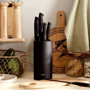 Zestaw Nozy Coxa W Bloku Czarny 6 El.