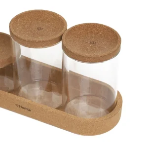 Zestaw Pojemnikow Huvud Na Tacce I Z Pokrywkami 4 Szt.