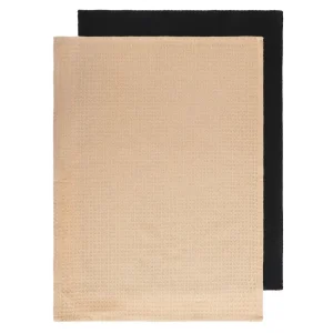 Zestaw Scierek Kuchennych Femelo Bezowa I Czarna 2*50X70 Cm