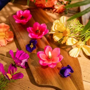 Zestaw Swiec Floral Aura 3 Szt. Kwiaty Rozowe 140 G