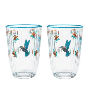 Zestaw Szklanek Frida Kahlo Turkusowych, 2 Szt. 0.38
