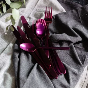 Zestaw Sztućców Abele Matowe Fioletowe 16 Szt.