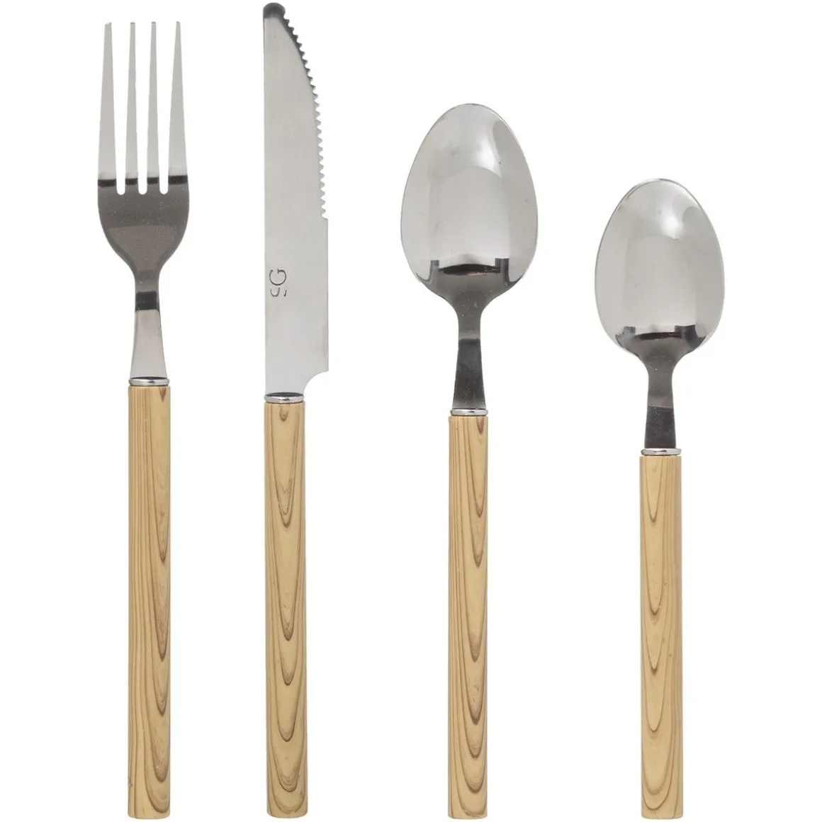 zestaw_sztucw_indonesie_z_0.webp Zestaw Sztućców Indonesie Z Imitacja Drewna 24 Szt.